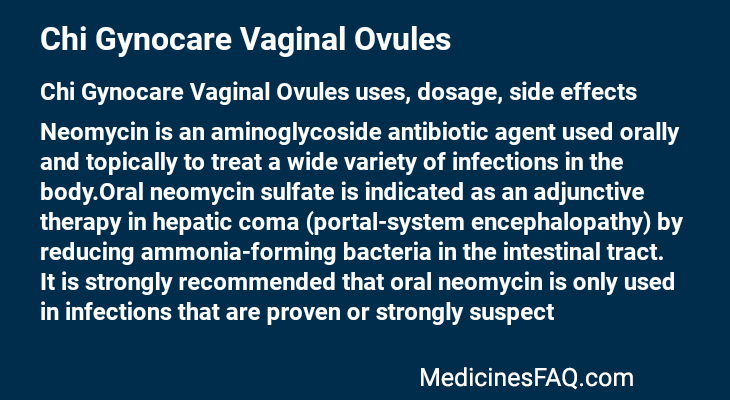 Chi Gynocare Vaginal Ovules