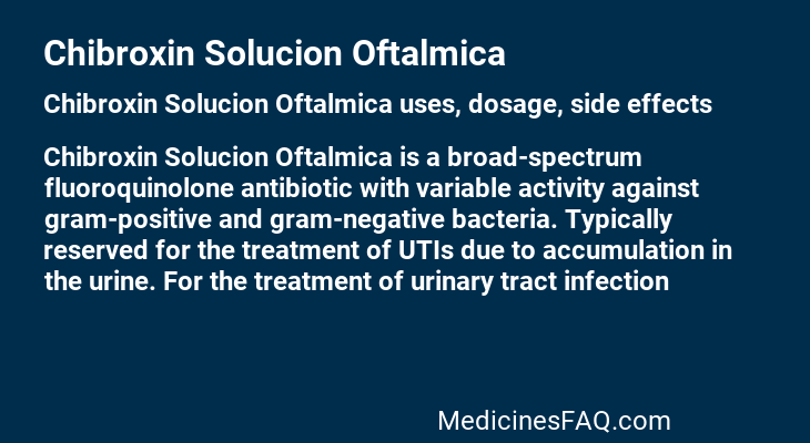 Chibroxin Solucion Oftalmica