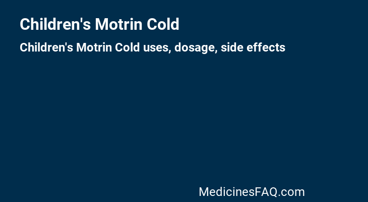 Children's Motrin Cold