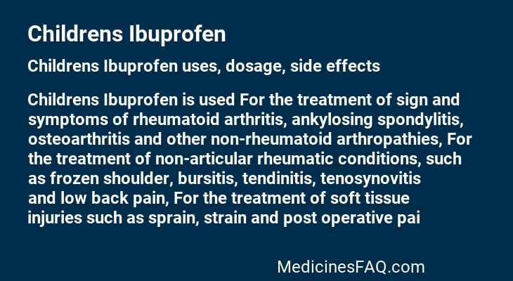 Childrens Ibuprofen
