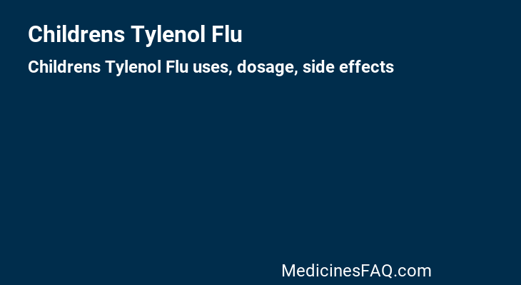 Childrens Tylenol Flu