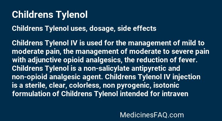 Childrens Tylenol