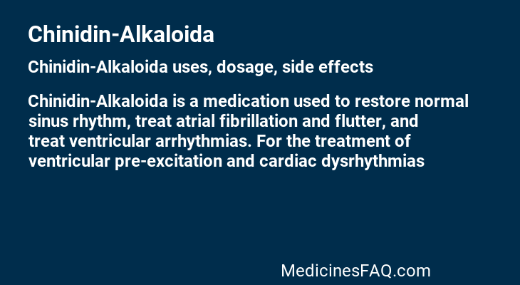 Chinidin-Alkaloida