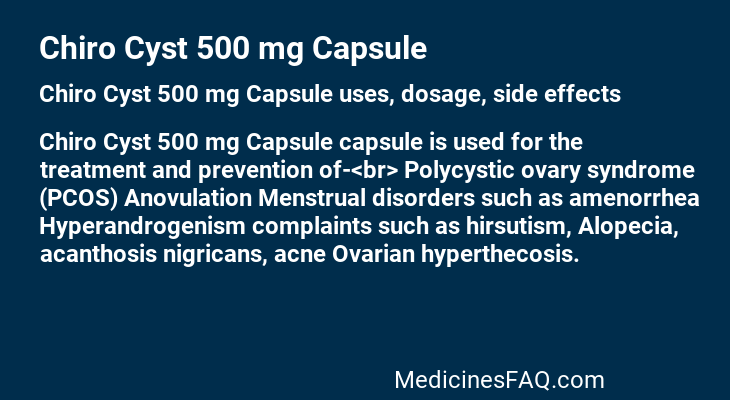 Chiro Cyst 500 mg Capsule