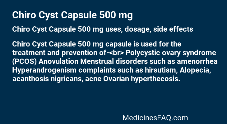 Chiro Cyst Capsule 500 mg