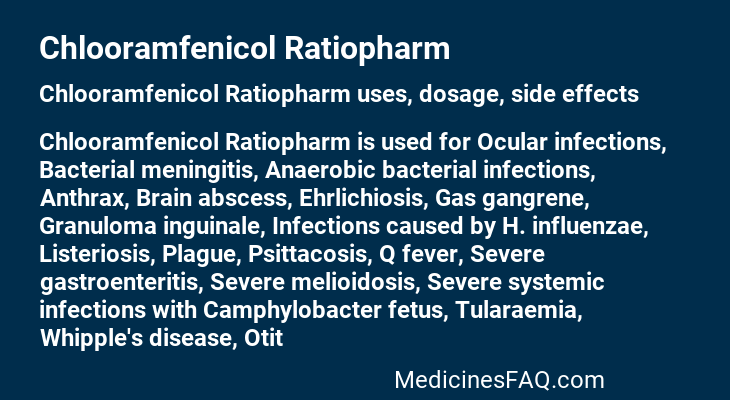 Chlooramfenicol Ratiopharm