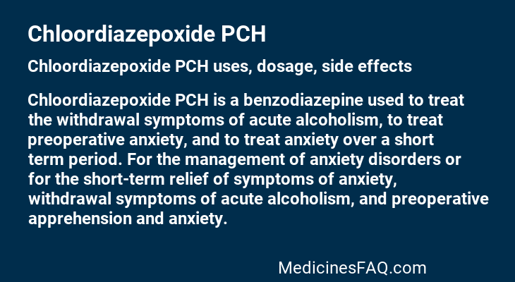 Chloordiazepoxide PCH