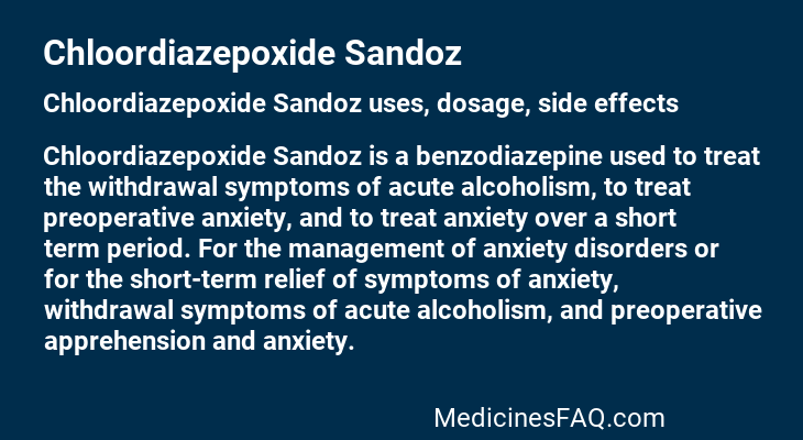 Chloordiazepoxide Sandoz