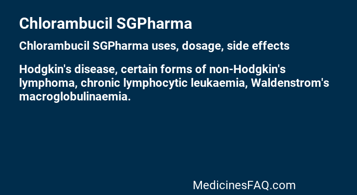 Chlorambucil SGPharma