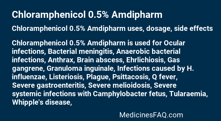 Chloramphenicol 0.5% Amdipharm