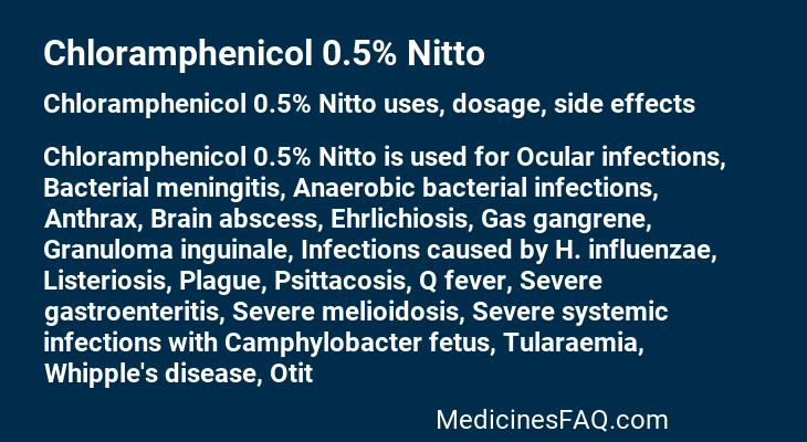Chloramphenicol 0.5% Nitto