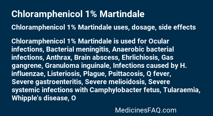 Chloramphenicol 1% Martindale