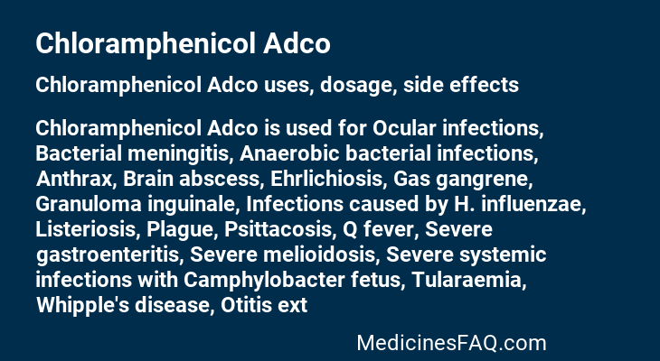 Chloramphenicol Adco