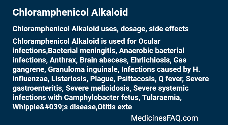 Chloramphenicol Alkaloid