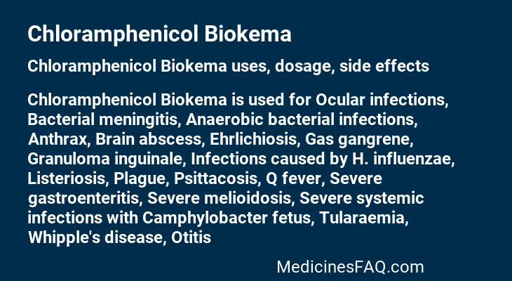 Chloramphenicol Biokema