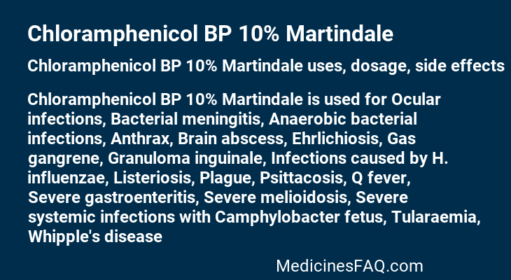 Chloramphenicol BP 10% Martindale