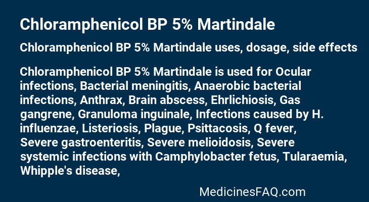 Chloramphenicol BP 5% Martindale