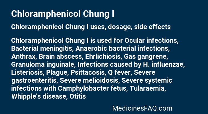 Chloramphenicol Chung I