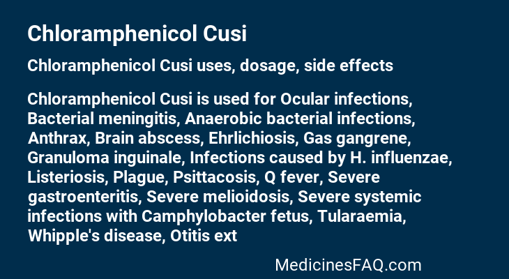 Chloramphenicol Cusi