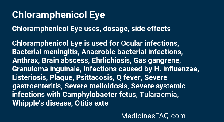 Chloramphenicol Eye