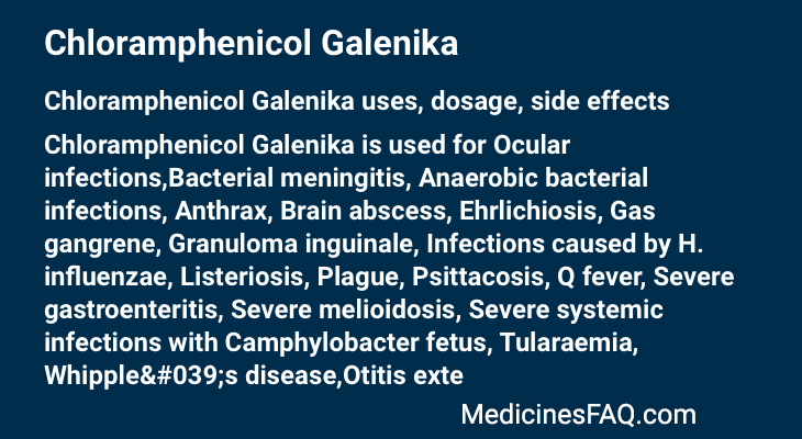 Chloramphenicol Galenika