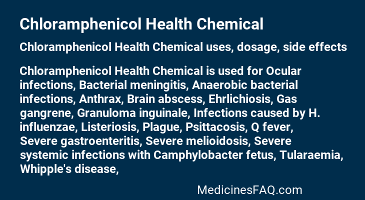 Chloramphenicol Health Chemical