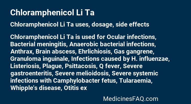 Chloramphenicol Li Ta