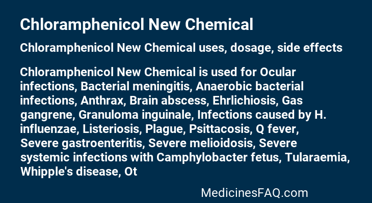 Chloramphenicol New Chemical