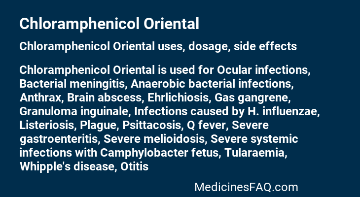 Chloramphenicol Oriental