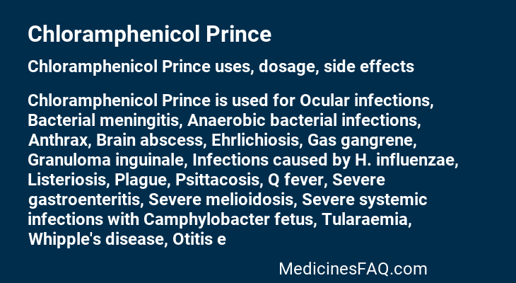 Chloramphenicol Prince