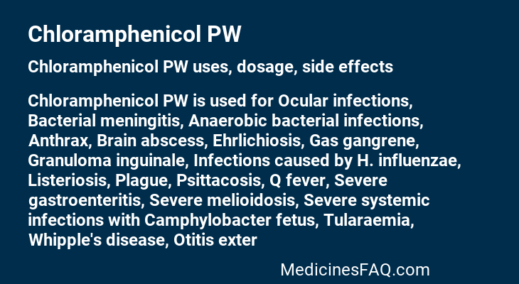 Chloramphenicol PW
