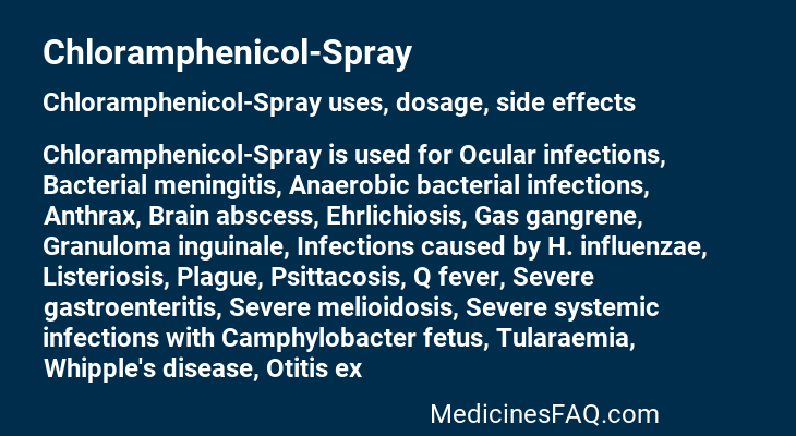 Chloramphenicol-Spray