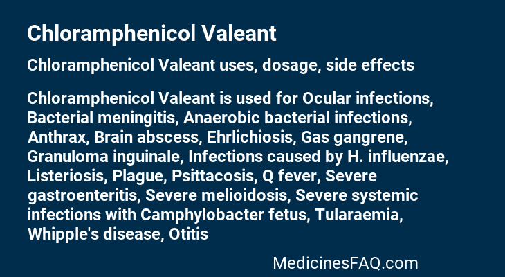 Chloramphenicol Valeant