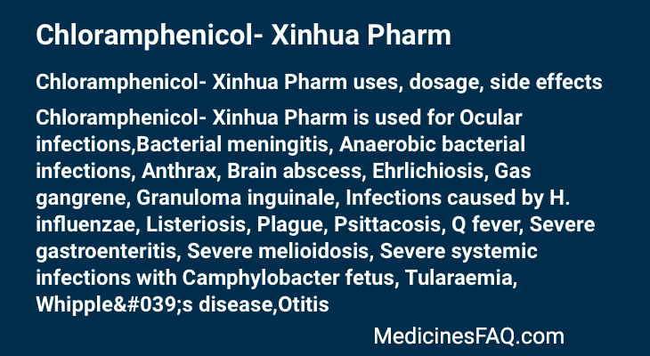 Chloramphenicol- Xinhua Pharm