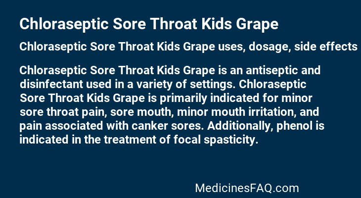 Chloraseptic Sore Throat Kids Grape