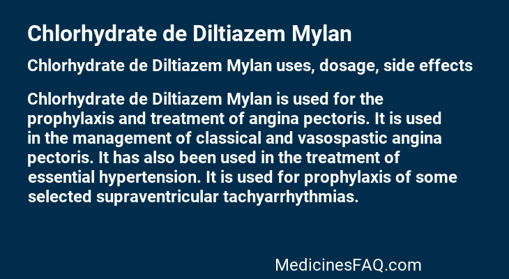 Chlorhydrate de Diltiazem Mylan