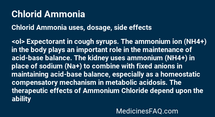 Chlorid Ammonia