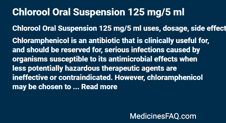 Chlorool Oral Suspension 125 mg/5 ml