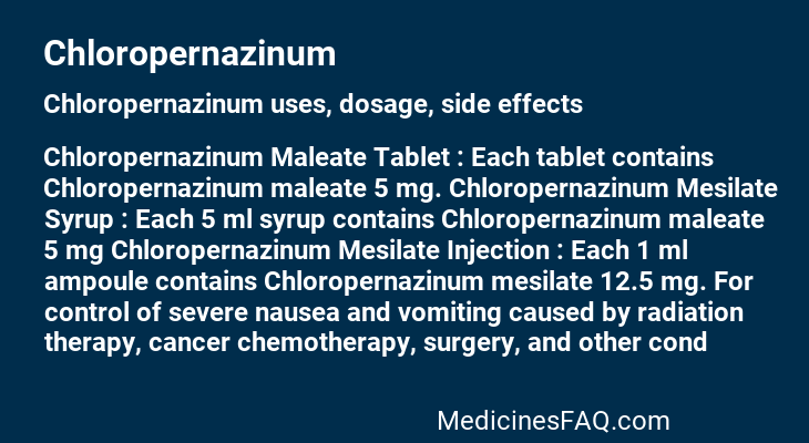 Chloropernazinum