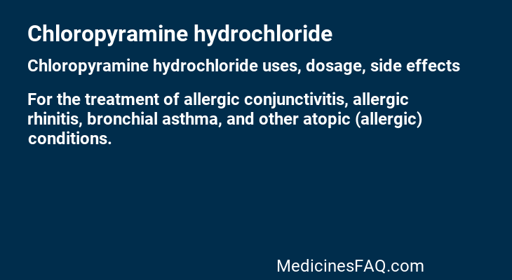 Chloropyramine hydrochloride