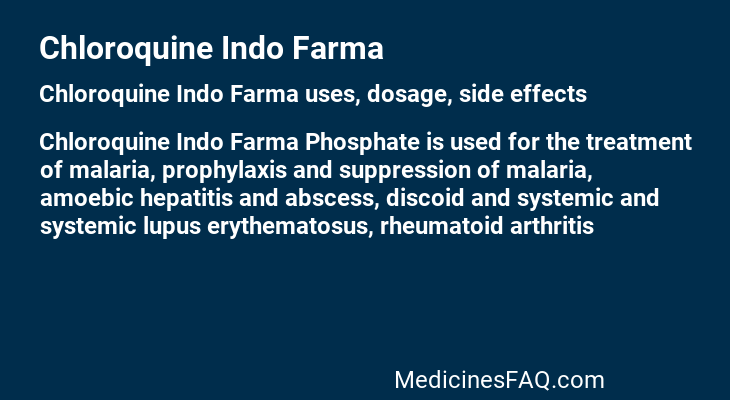 Chloroquine Indo Farma