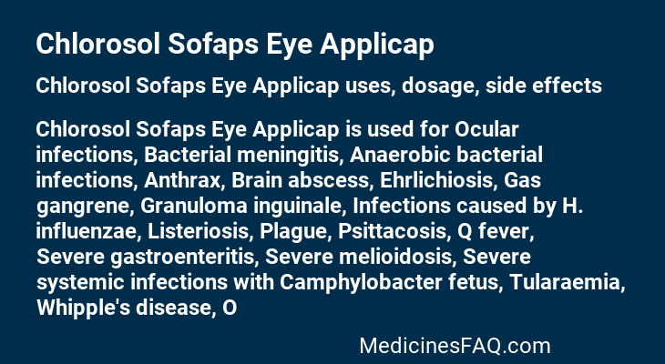 Chlorosol Sofaps Eye Applicap