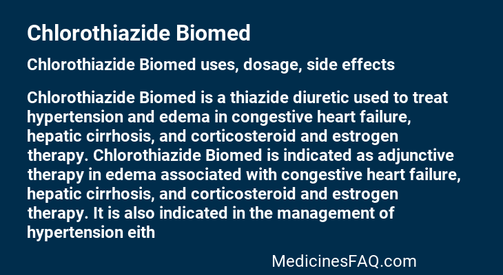 Chlorothiazide Biomed