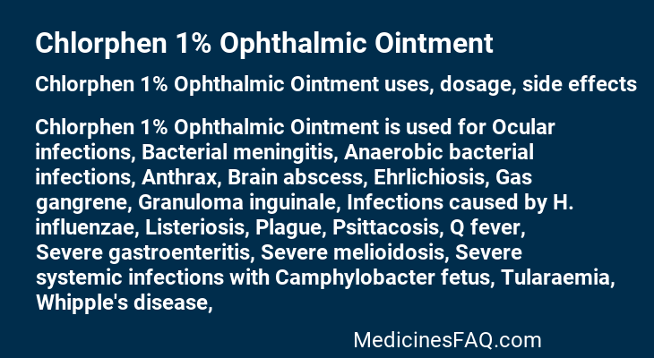 Chlorphen 1% Ophthalmic Ointment