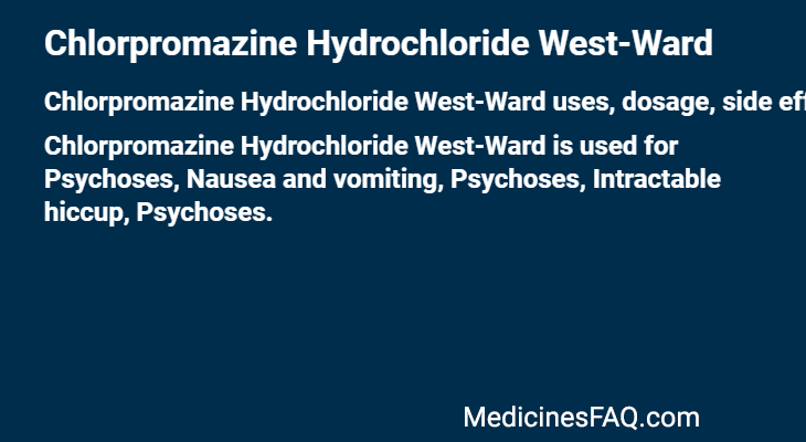 Chlorpromazine Hydrochloride West-Ward