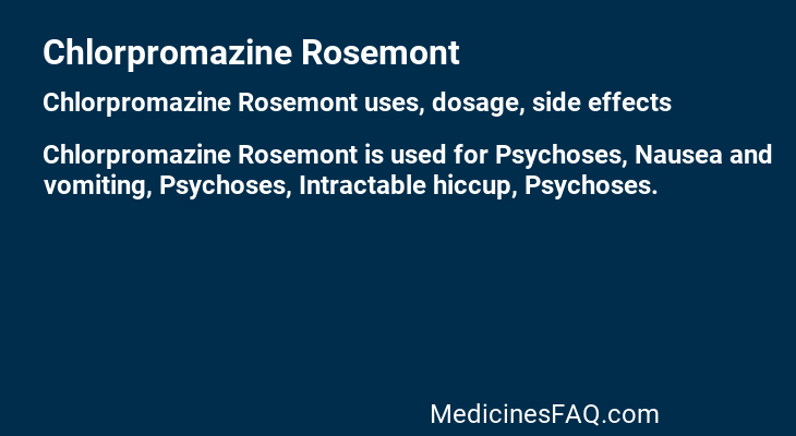 Chlorpromazine Rosemont
