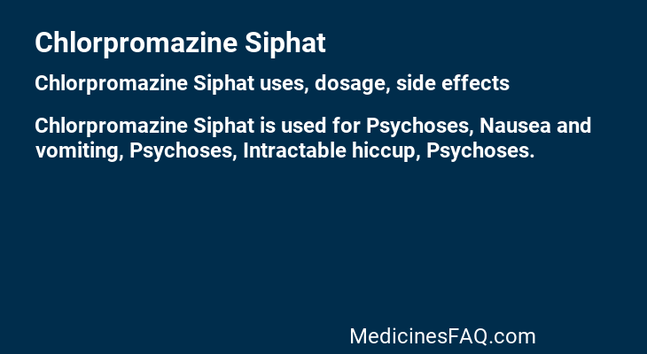 Chlorpromazine Siphat