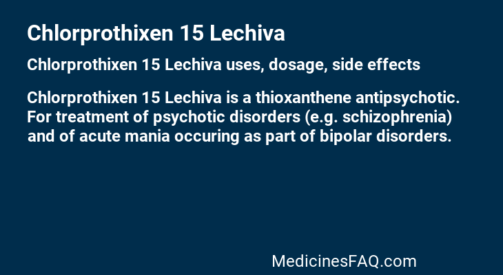 Chlorprothixen 15 Lechiva