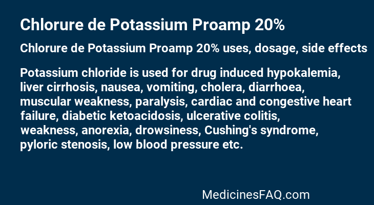 Chlorure de Potassium Proamp 20%