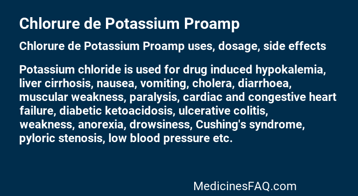 Chlorure de Potassium Proamp
